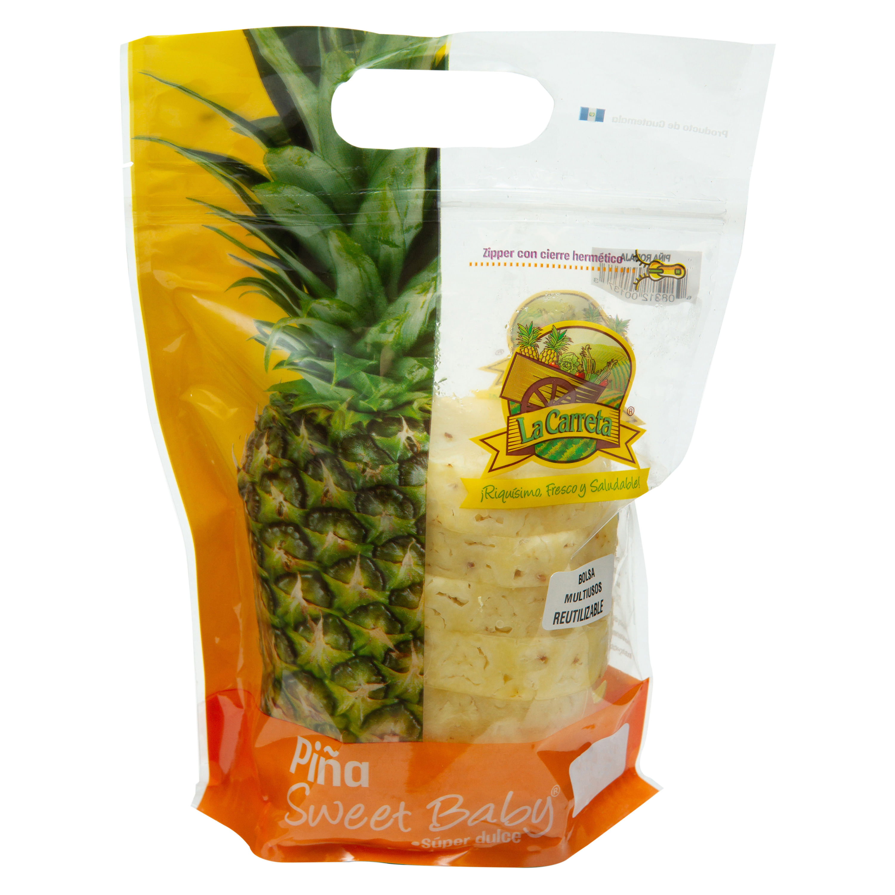 Piña La Carreta sweet baby en rodajas bolsa