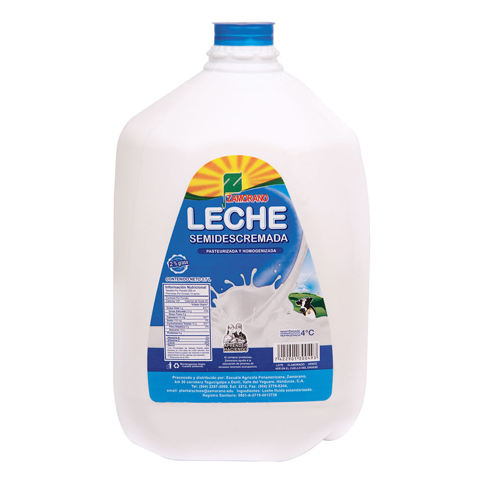 Leche Semidescremada Zamorano - 3700ml