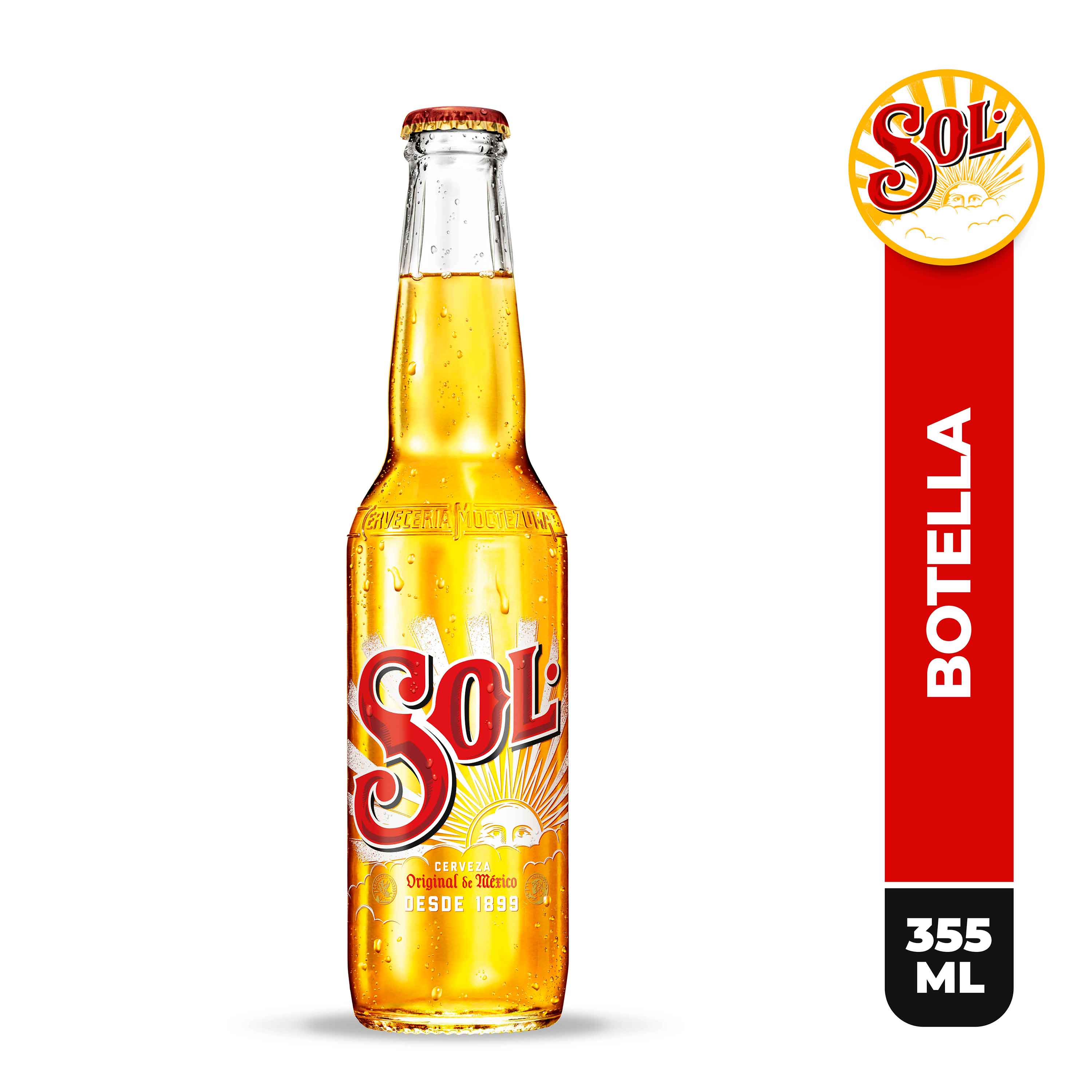 Cerveza Sol Botella - 355 ml