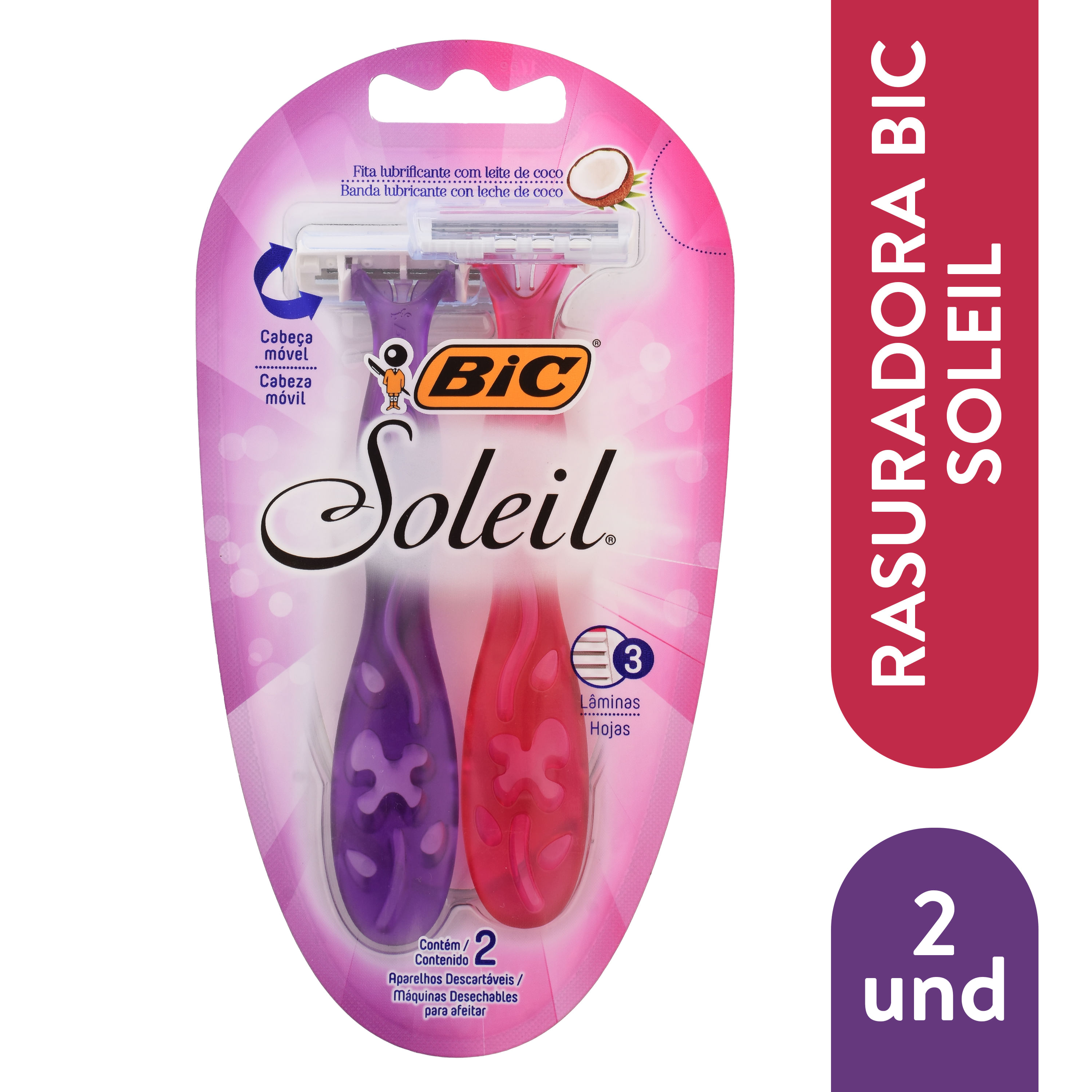 Rasuradora Bic Soleil Desechable - 2 Uds