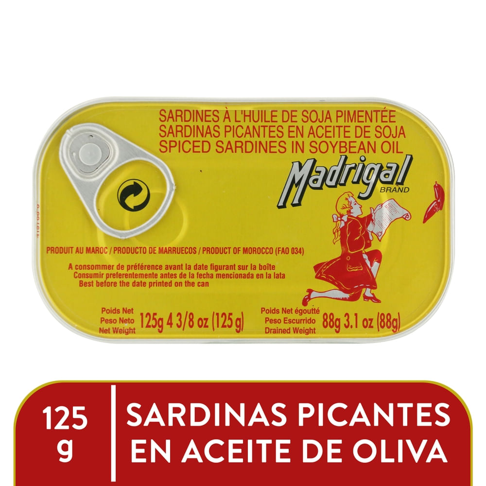 Sardina Madrigal En Aceite Picante - 125 g
