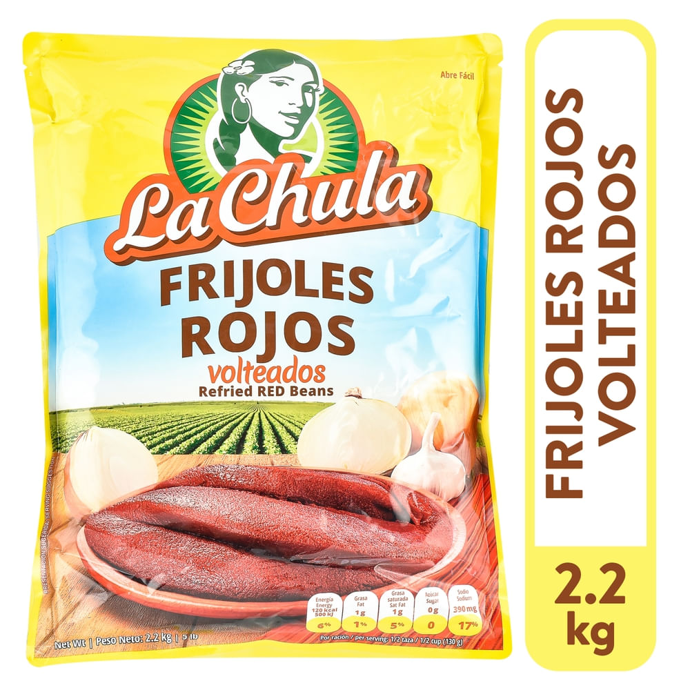 Frijoles La Chula rojos volteados - 2268 g