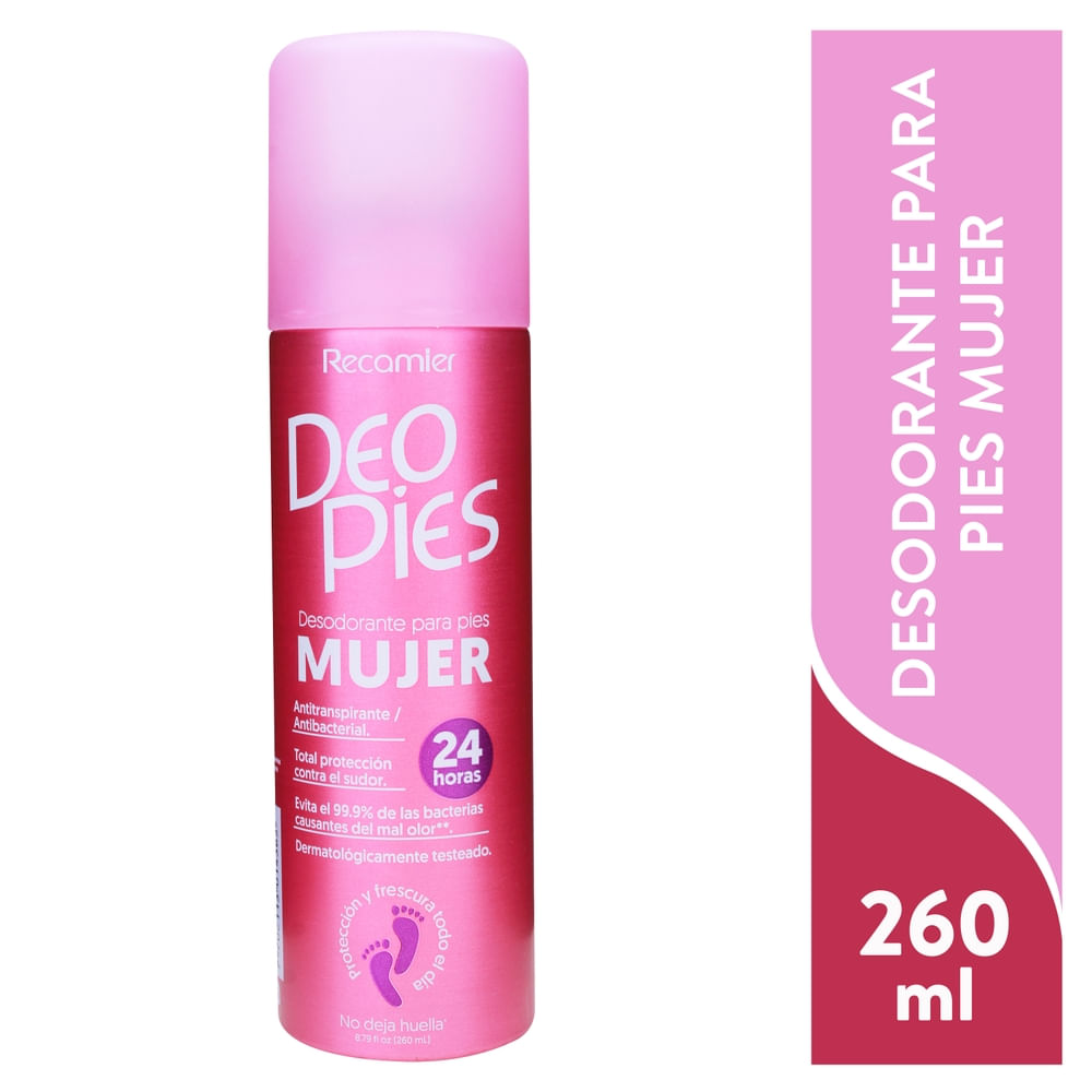 Desodorante Recomier antitranspirante para pies de mujer - 260 ml-Precio indicado por deo/spray p/pies