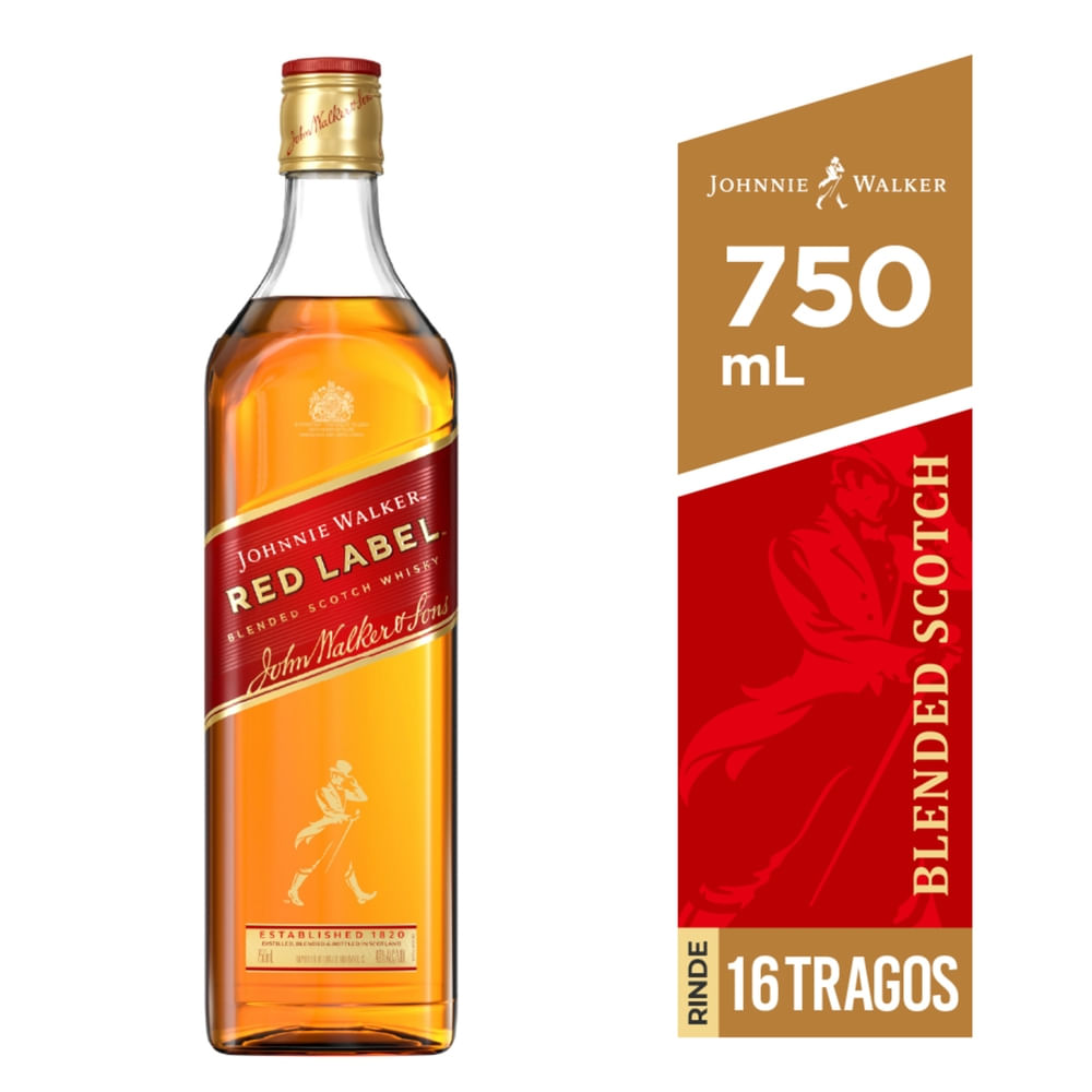 Whisky Johnnie Walker Etiquete Roja - 750 ml