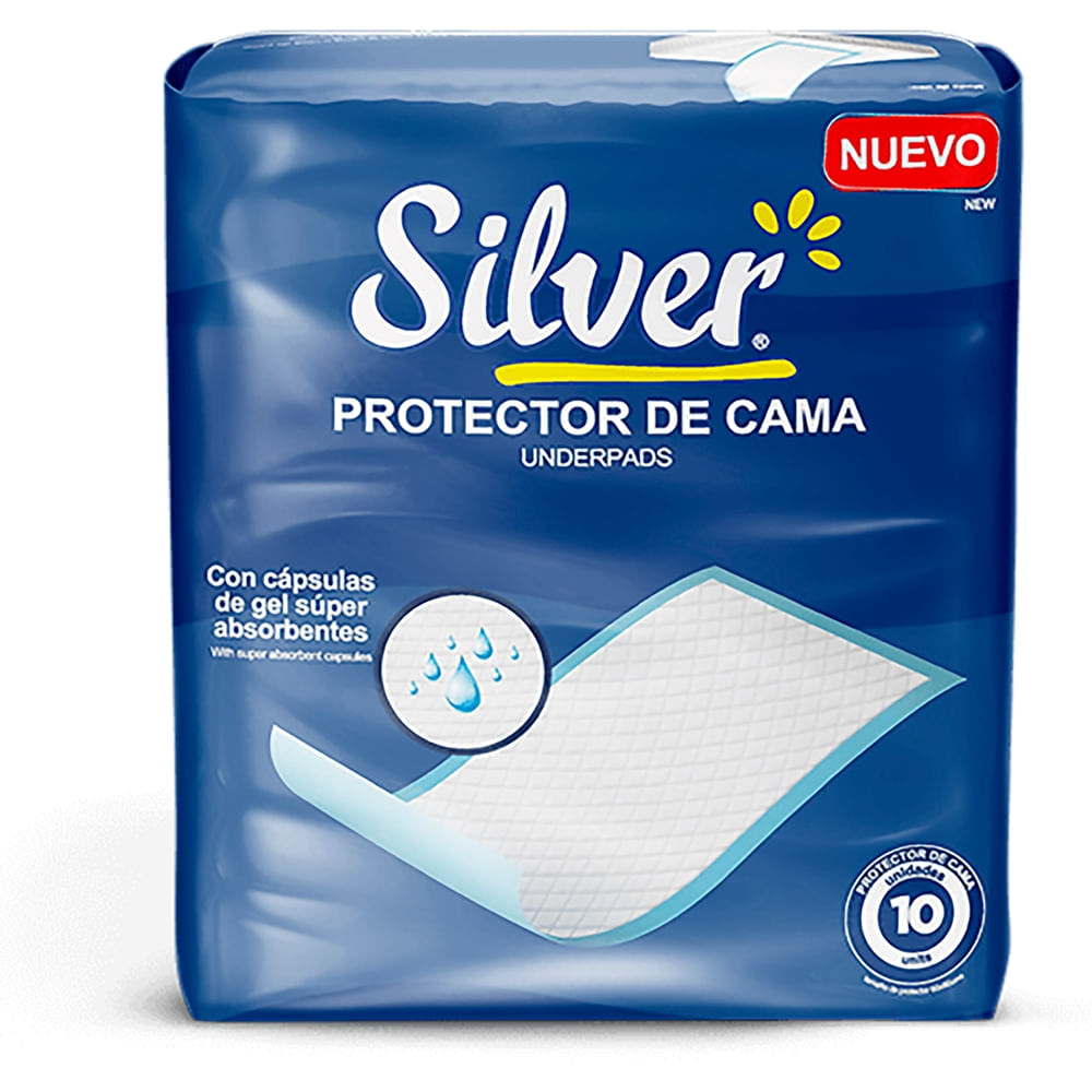 Protector De Cama Silver 10 Unidades-Precio indicado por cuidado e higiene adulto