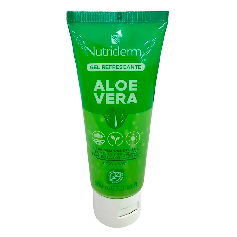 Gel de Aloevera Nutriderm 100ml-Precio indicado por crema especializada