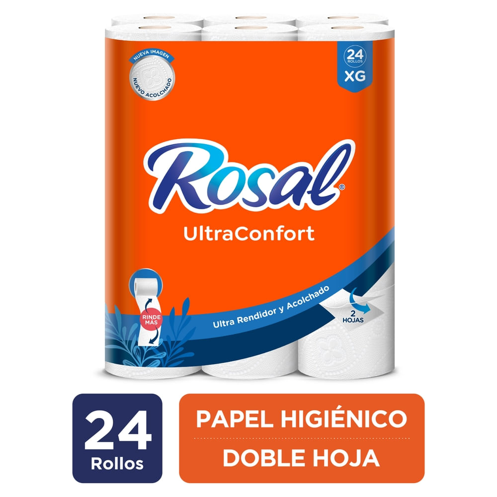 Papel Higienico Rosal doble hoja XG - 24 rollos