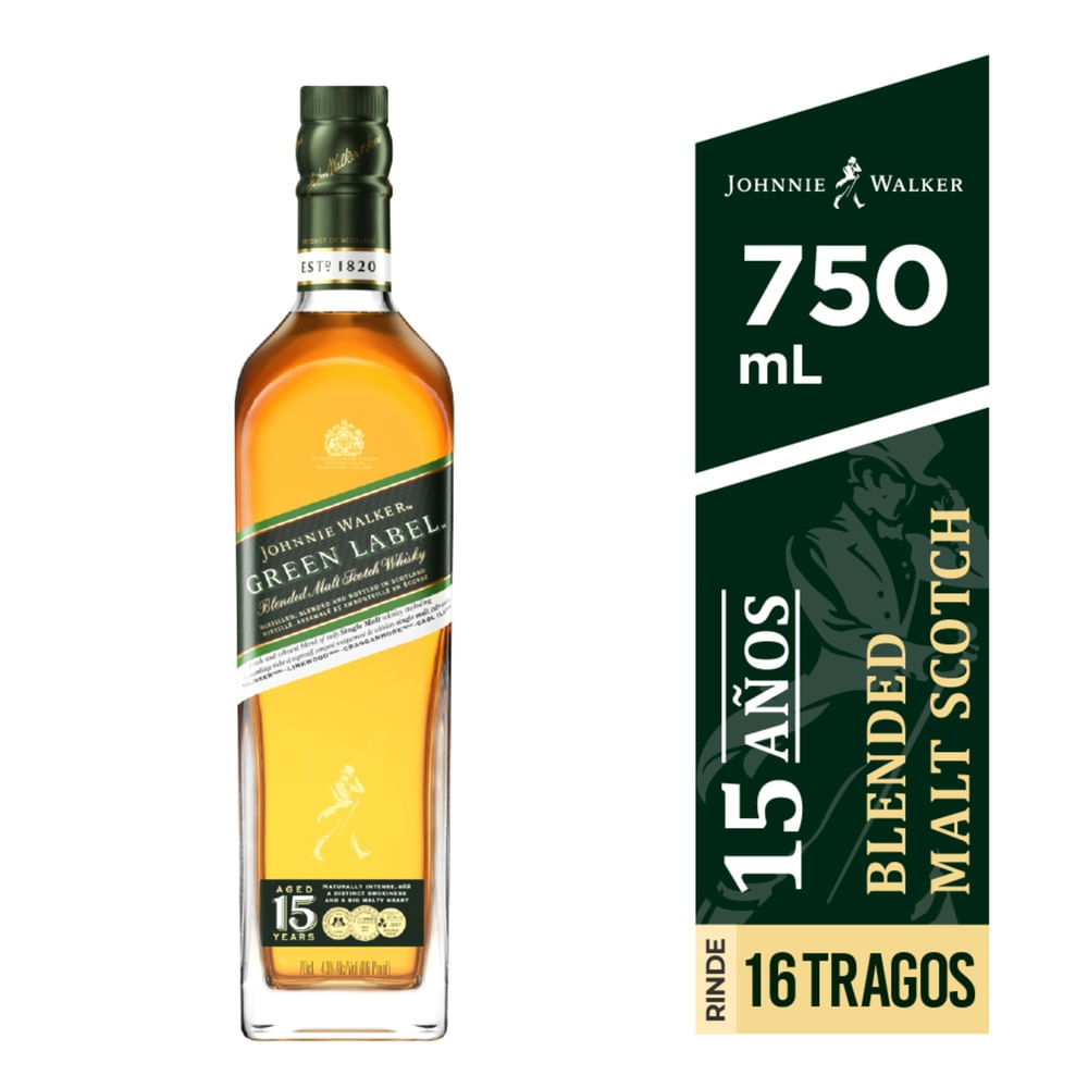 Whisky Johnnie Walker green label - 750 ml