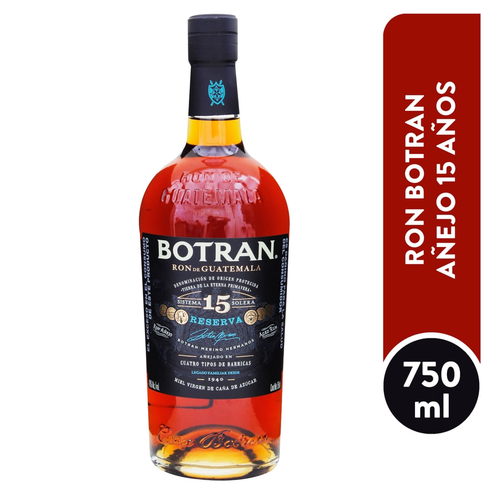 Ron Botran reserva 15 años - 750 ml