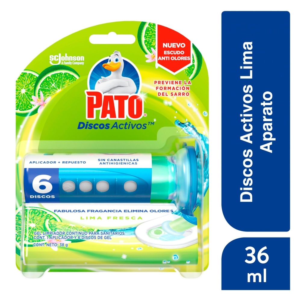 Limpiador Pato para baño discos activos cítrico con aplicador - 36 ml