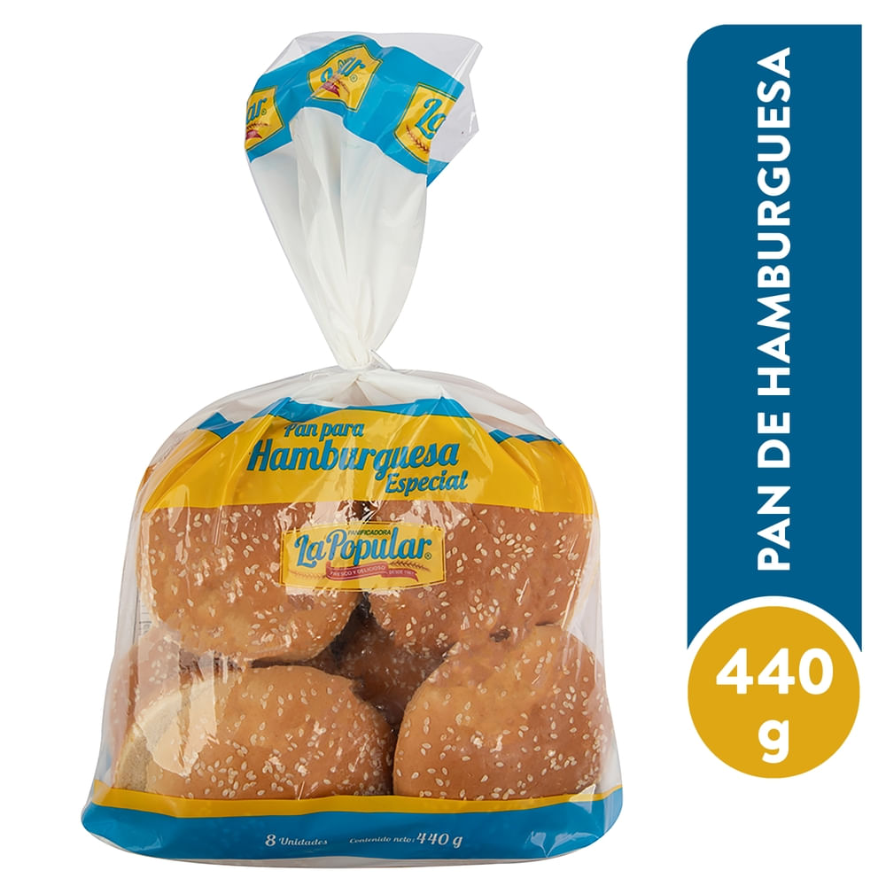 Pan La Popular Hamburguesa Especial - 440 g
