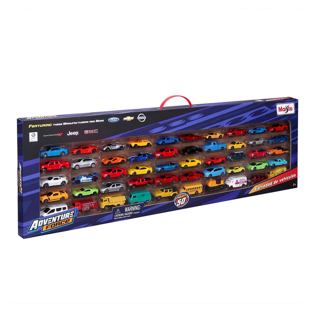 Vehículos Aventure Force super set maisto surtidos - 50 Pzas