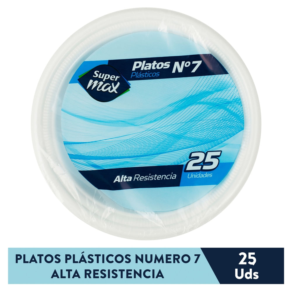 Platos Supermax desechable número 7 - 25 uds