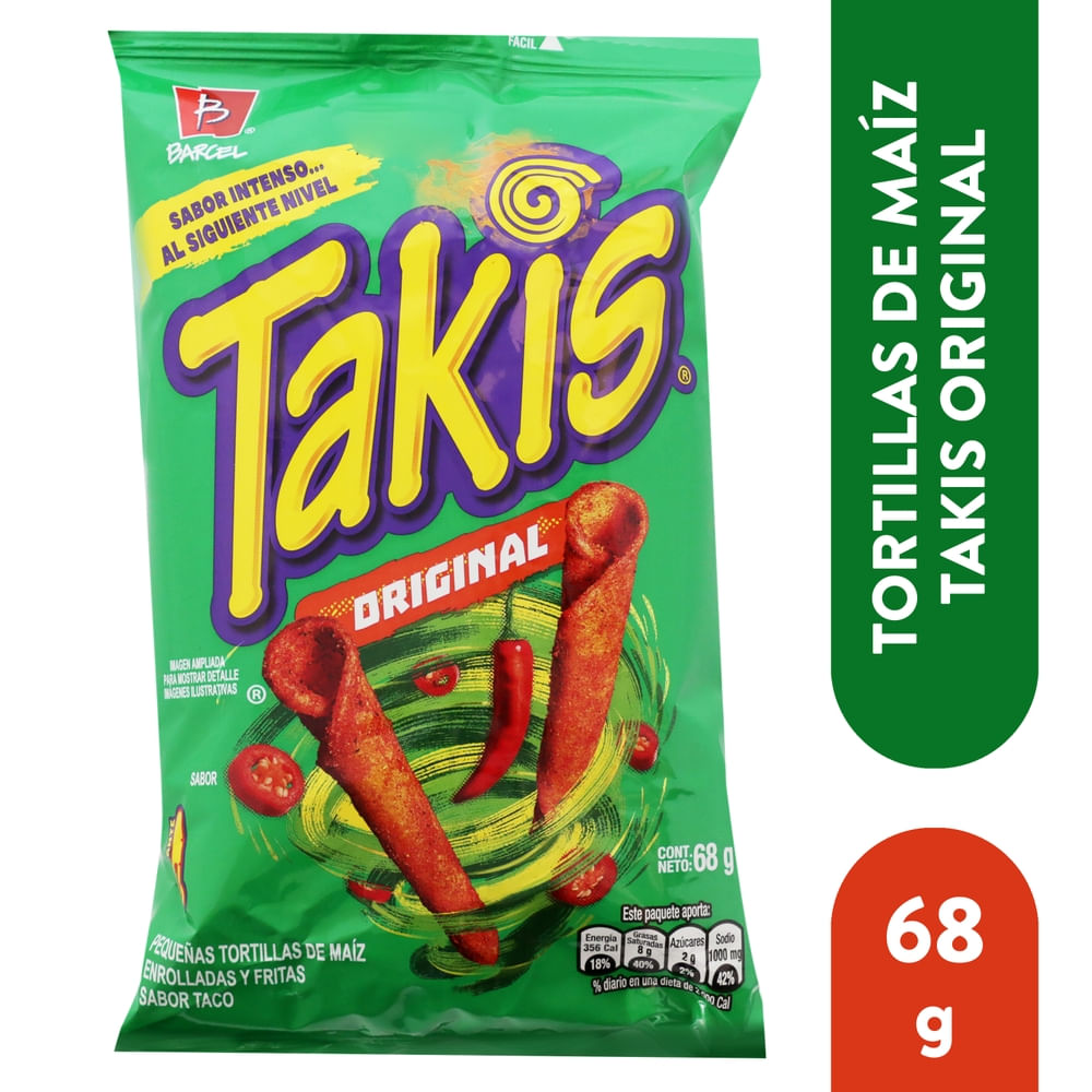 Tortillas Takis Original Sabor Taco - 68 g