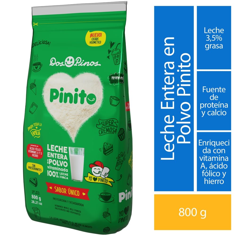 Leche Entera Dos Pinos en Polvo Pinito  - 800 g