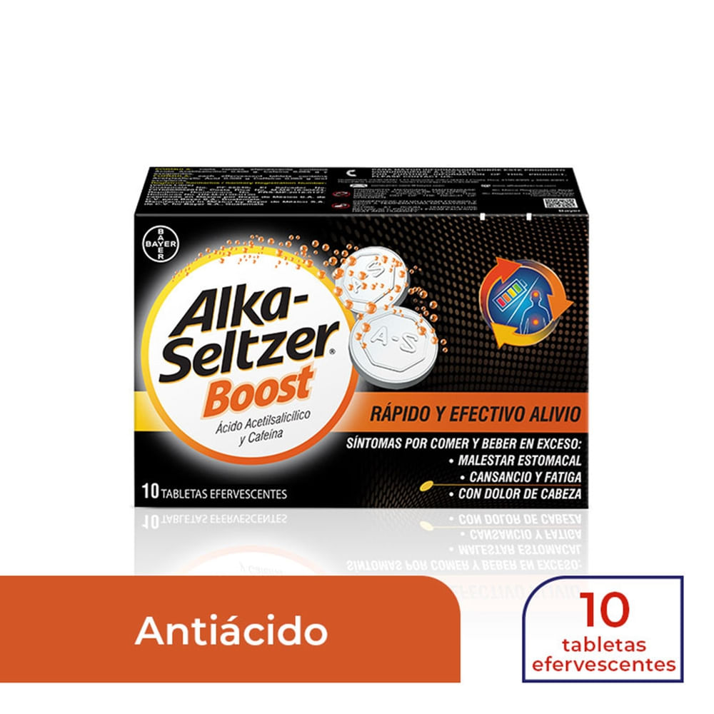 Alka Seltzer Extreme Boost 10 Tabletas-Precio indicado por antiacido eferves