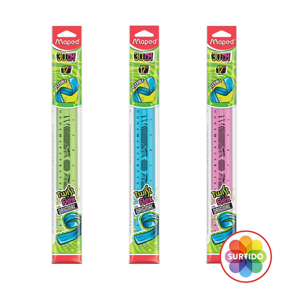 Regla Plast Maped Twistn Flex 30cm
