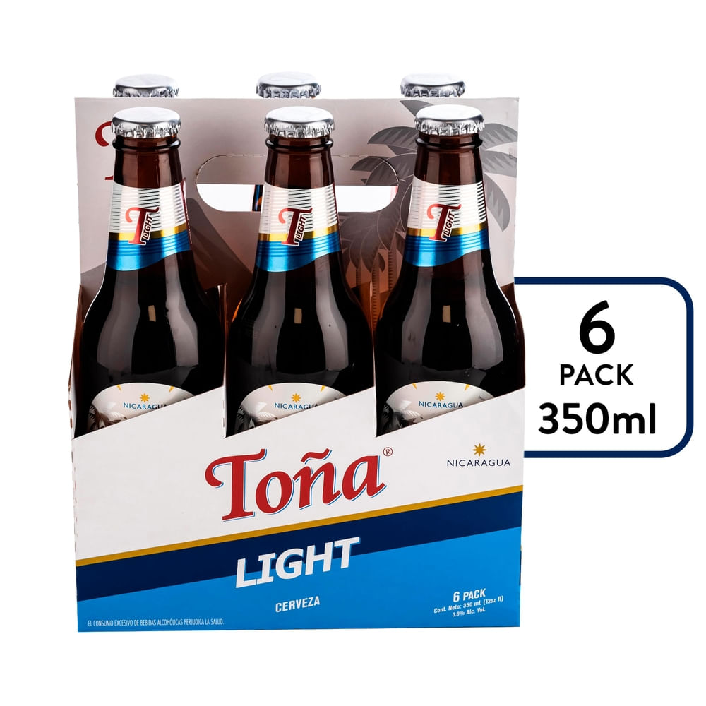 Cerveza Toña Light Botella 6 Pack - 2100 ml