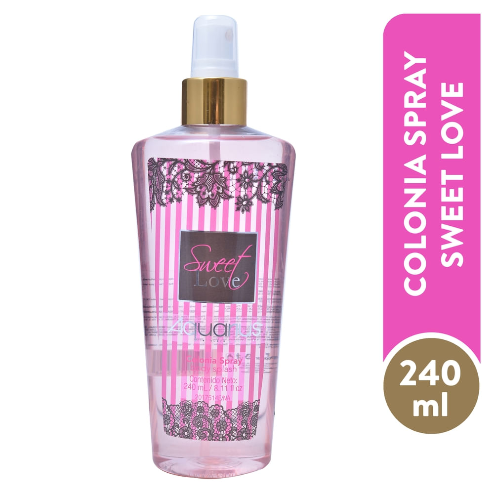 Body Splash Aquarius sweet love fragancia agradable - 240 ml