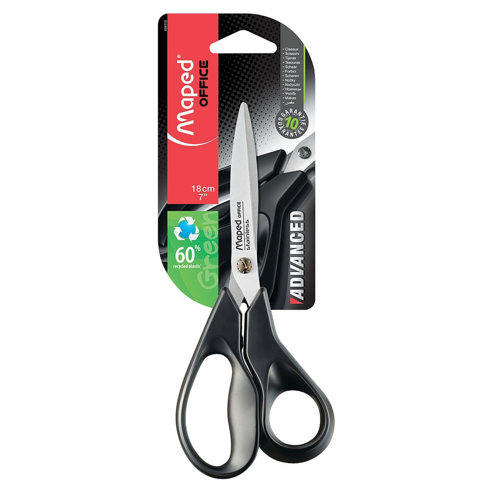 Tijera Advenced Green Maped 18cm Bl