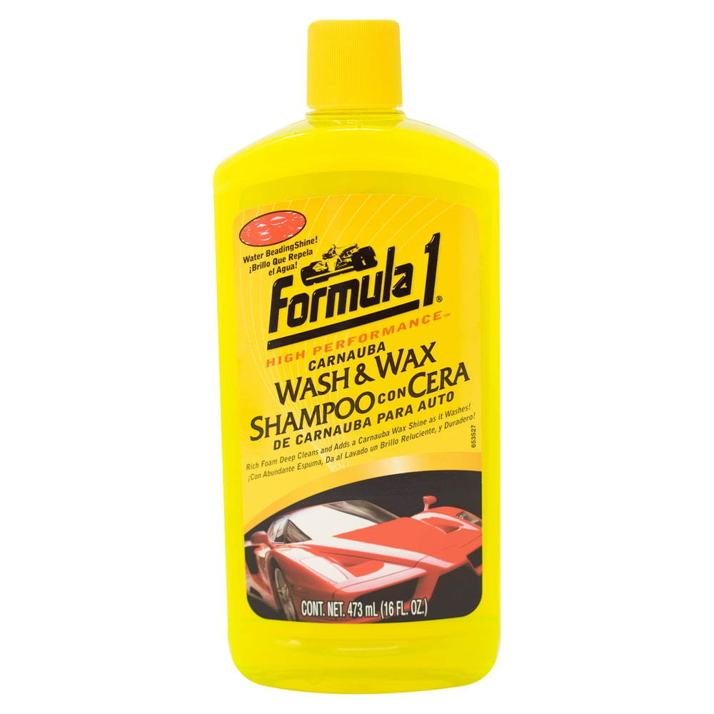 Shampoo para carro Fórmula 1 con cera carnauba - 473 ml