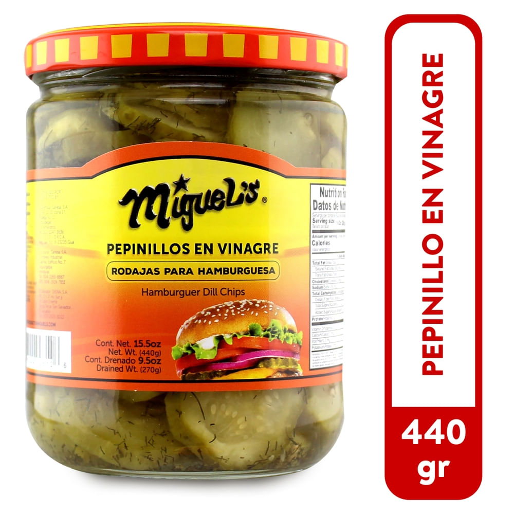 Pepinillos Miguels Hamburguesa 440gr
