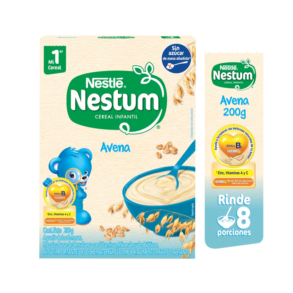 Cereal para bebé Nestlé® Nestum® Avena Caja - 200 g