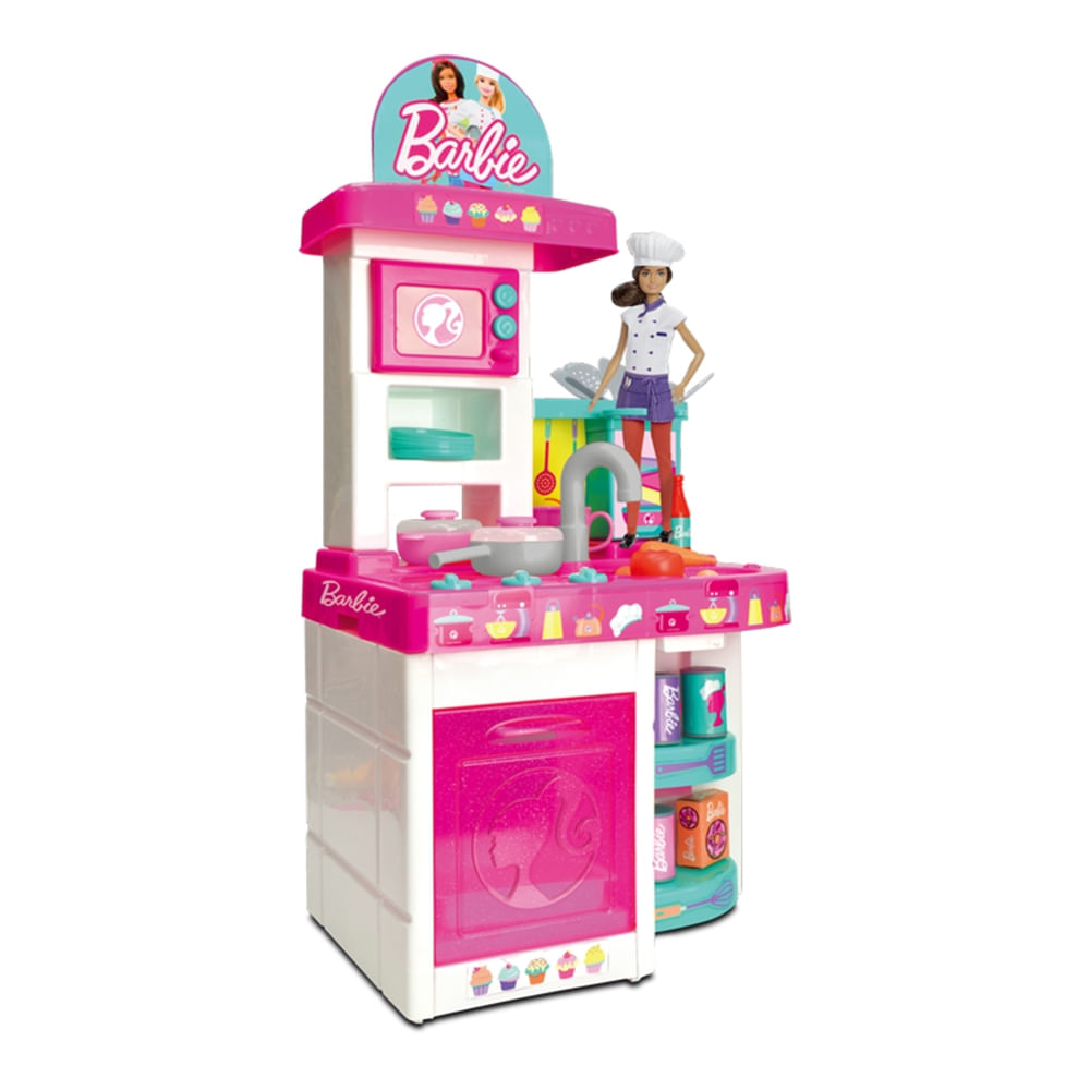 Cocina Barbie con luz y sonido multicolor