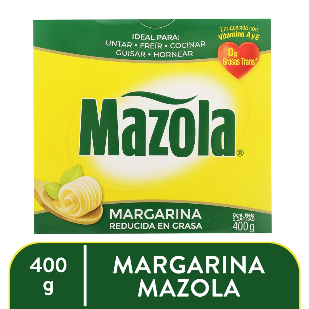 Margarina Mazola Reducida en Grasa - 400 g