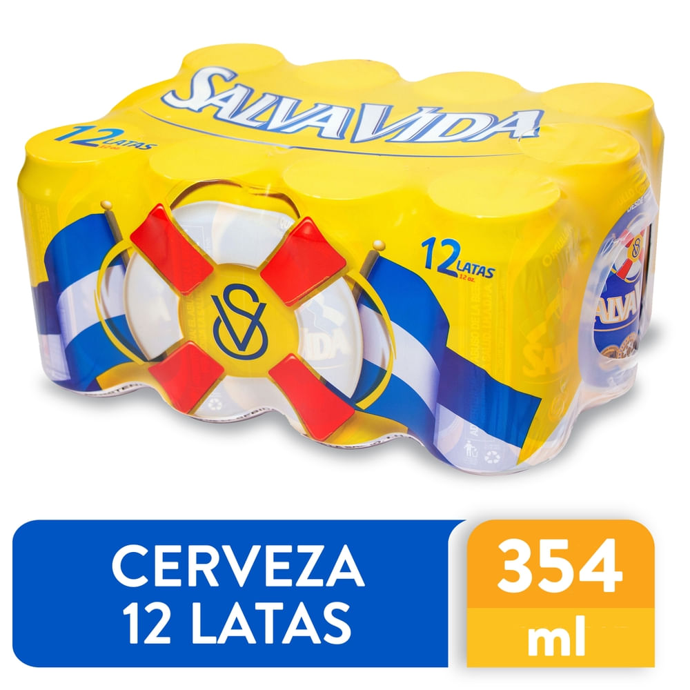 Cerveza Salvavidas En Lata 12 Pack - 4248 ml