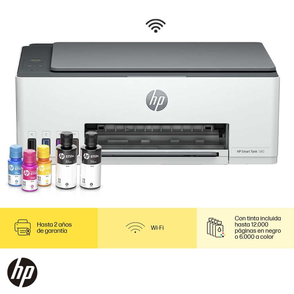 Impresora Multifuncional HP Smart Tank 580 Wifi