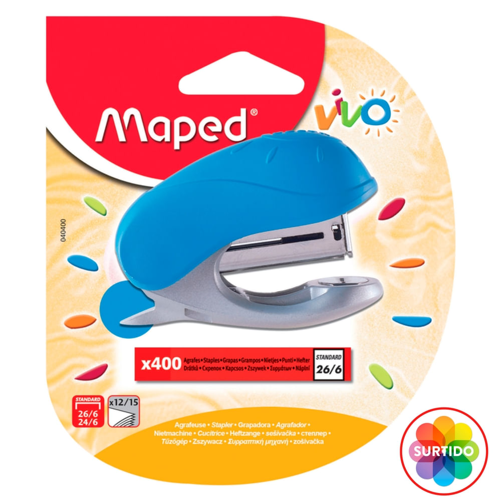 Engrapadora Mini Vivo Maped 266