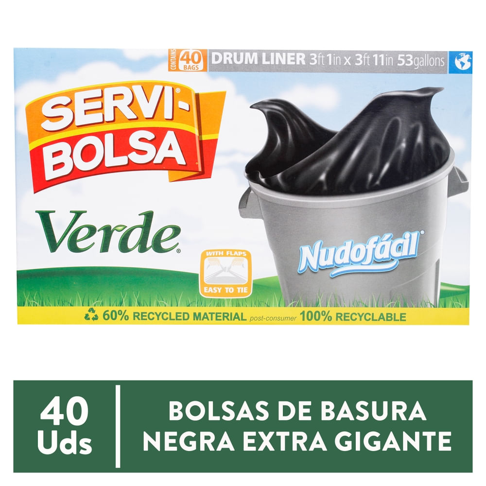 Servi Bolsa Inst Nf Verde Ext Jumbo 40ea