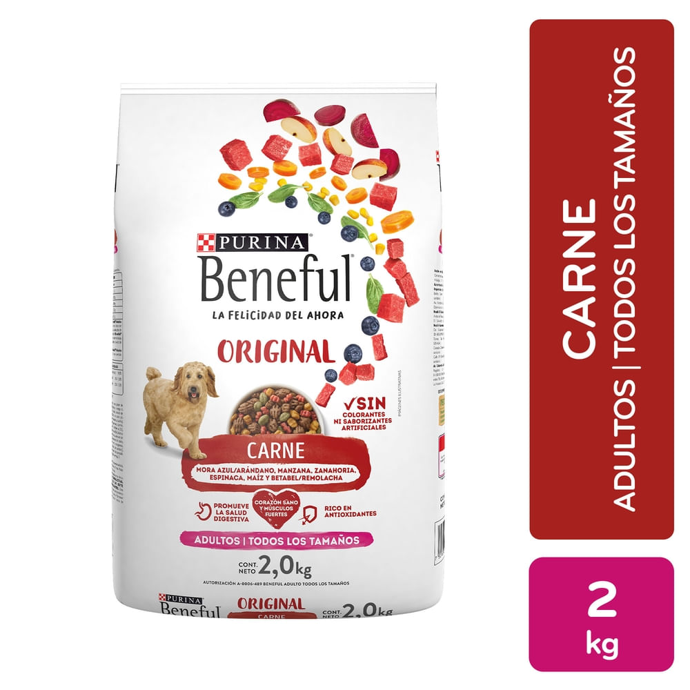 Alimento seco Purina Beneful  para perro adulto sabor carne - 2 kg