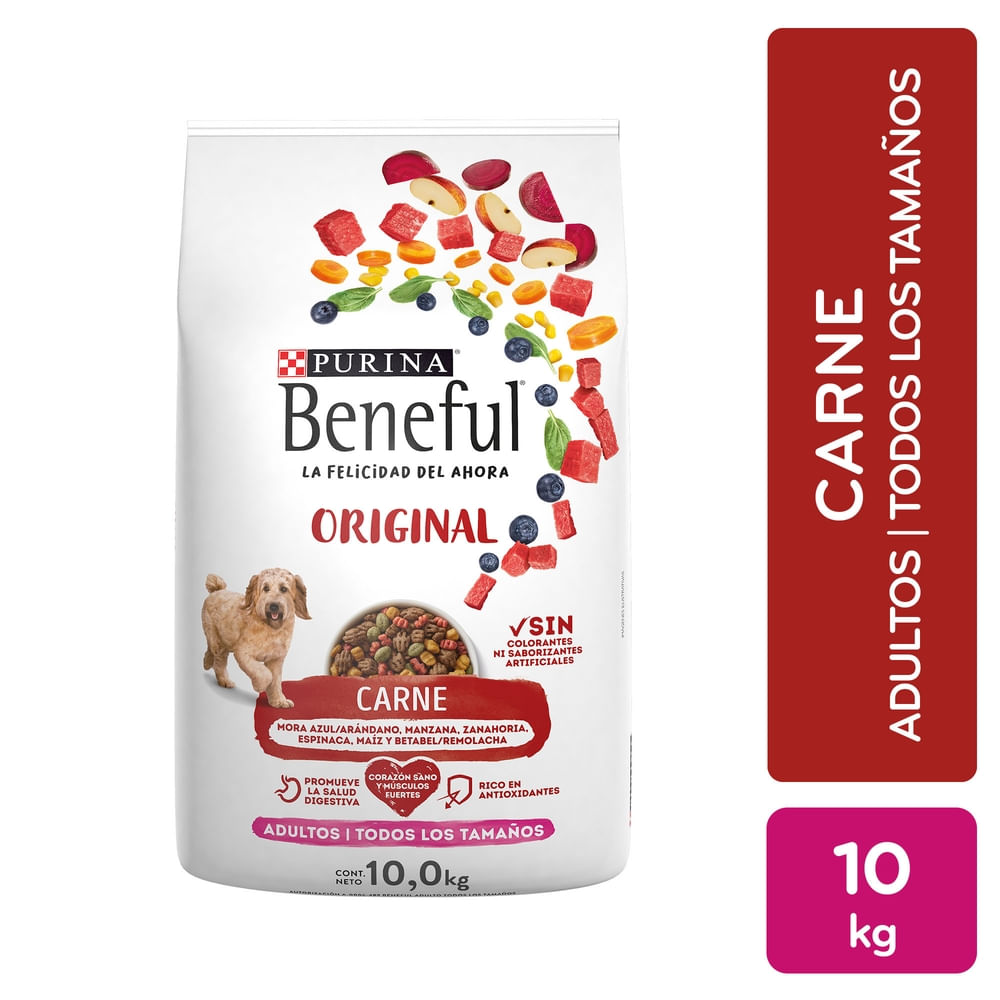 Comida Purina Beneful para perro adulto sabor carne - 10 kg