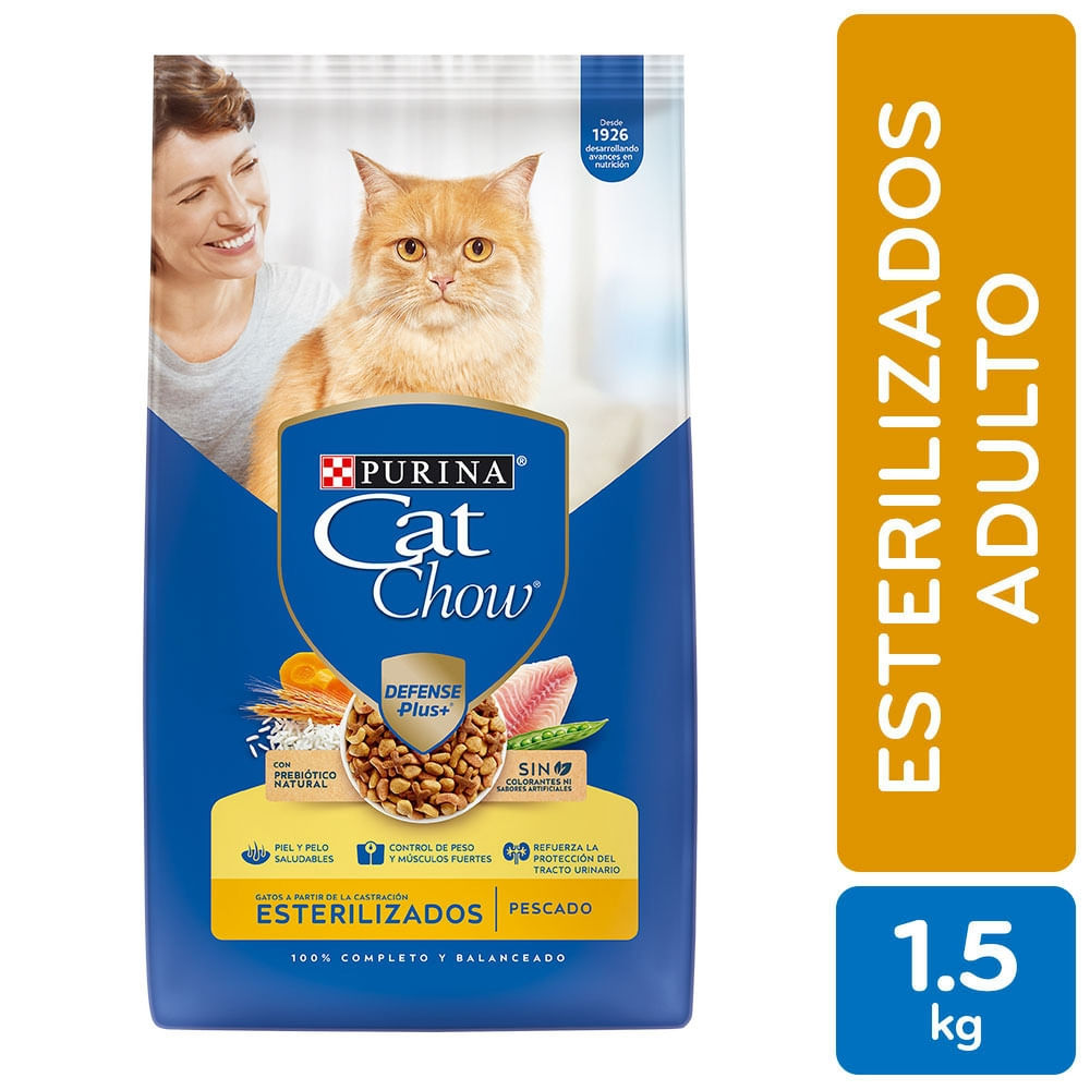 Alimento para gatos Purina Cat Chow esterilizados -1.5 kg