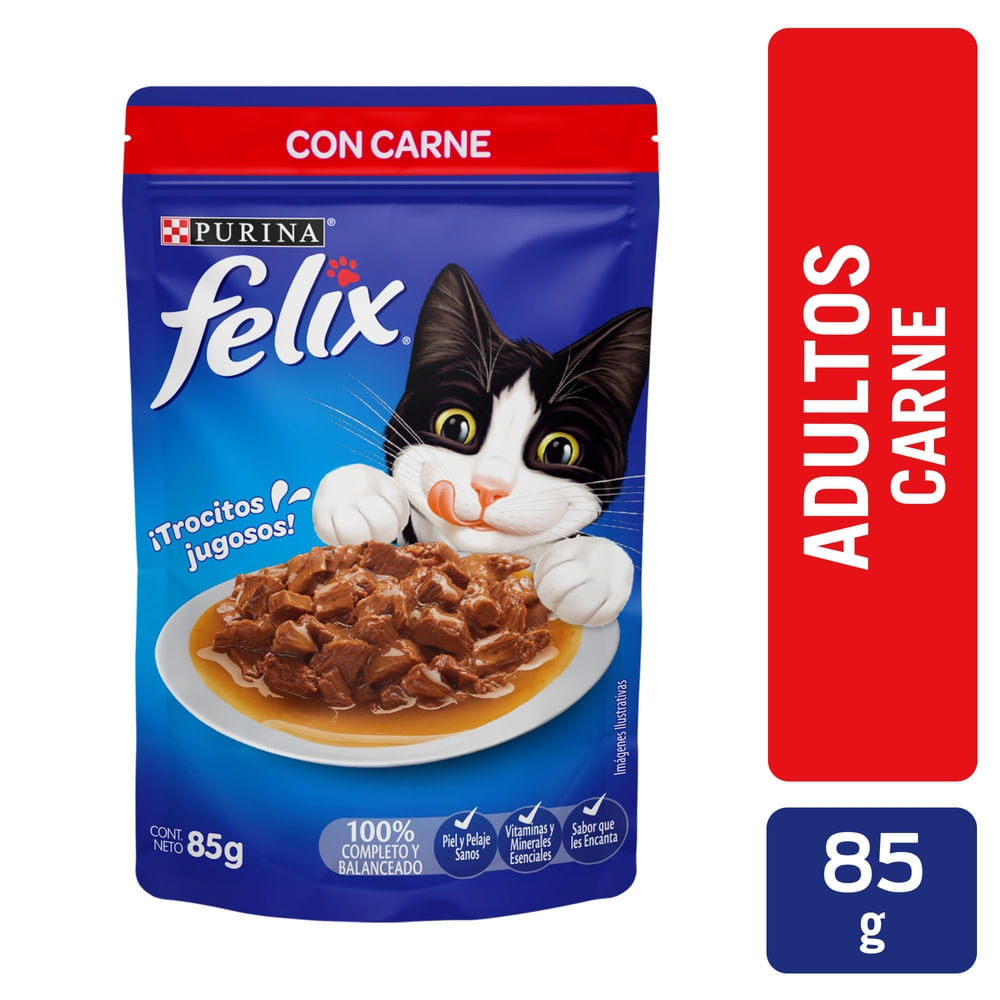 Comida húmeda para Gatos Felix carne en salsa - 85 g