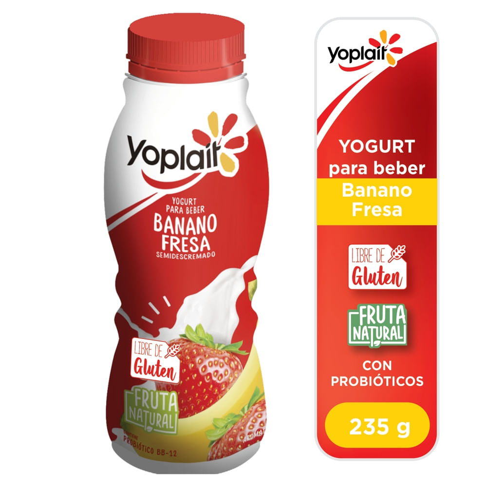 Yogurt Yoplait Banano Fresa - 235 g