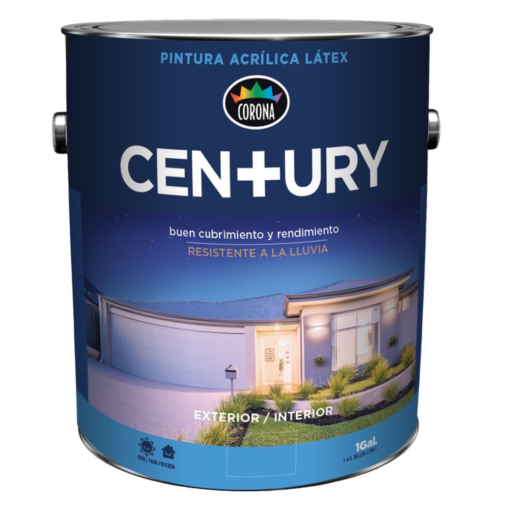 Pintura Látex Century Acrílica Color Marfil - 1 Galón