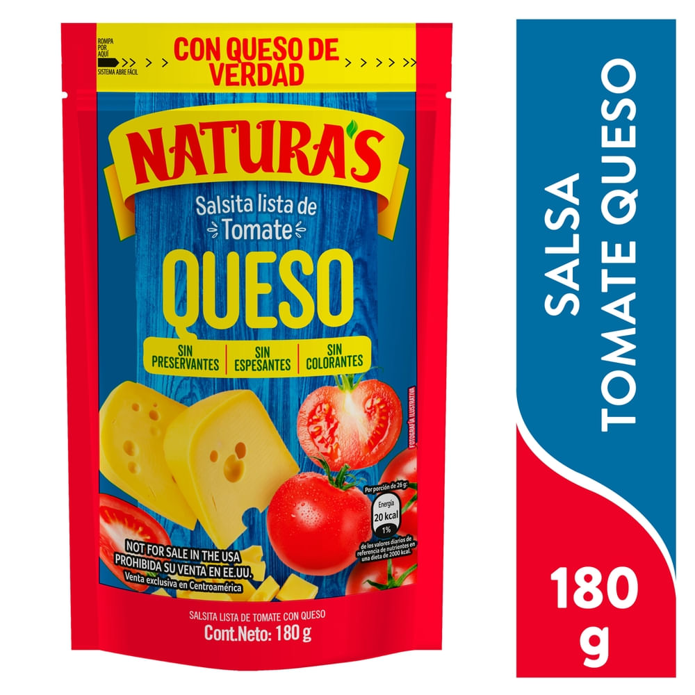 Salsa Naturas tomate queso - 180 g
