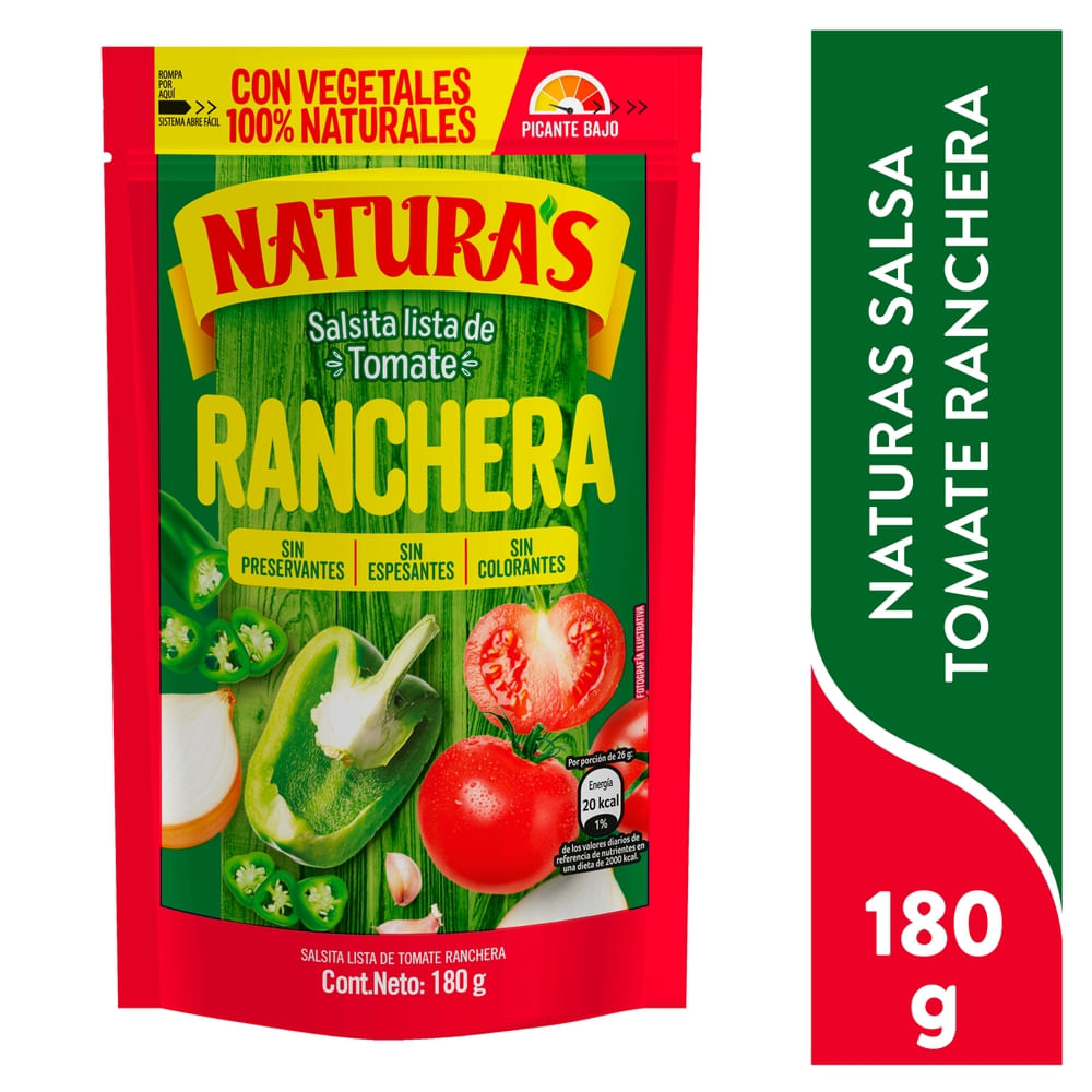 Salsa Naturas Ranchera en Frasco - 180 g