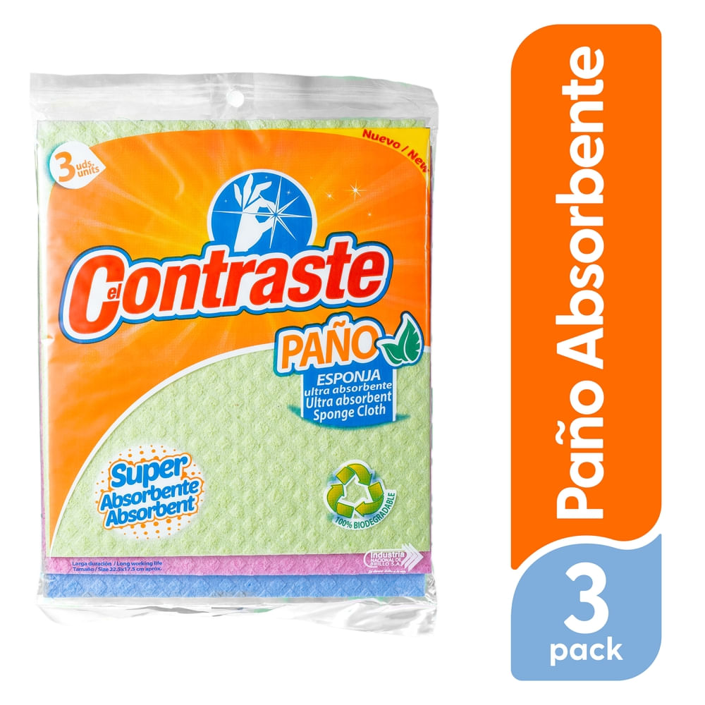 Paño El Contraste absorbente - 3 pack