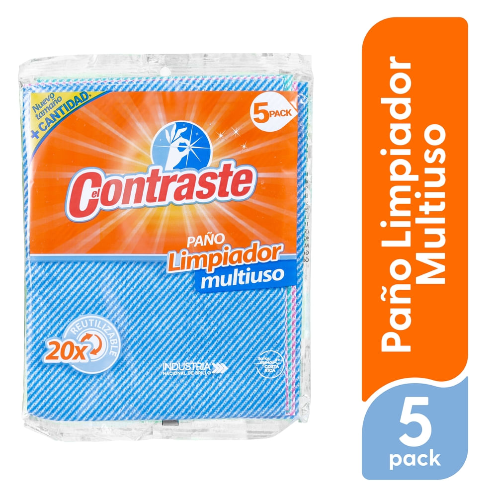 Paño El Contraste Limpiador Multiuso 5 Pack