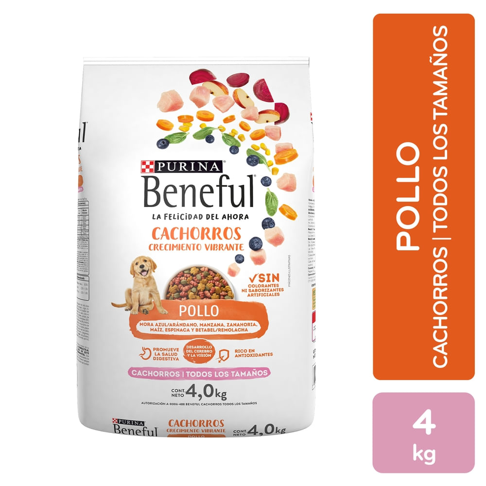 Comida Purina Beneful para cachorro sabor pollo - 4 kg