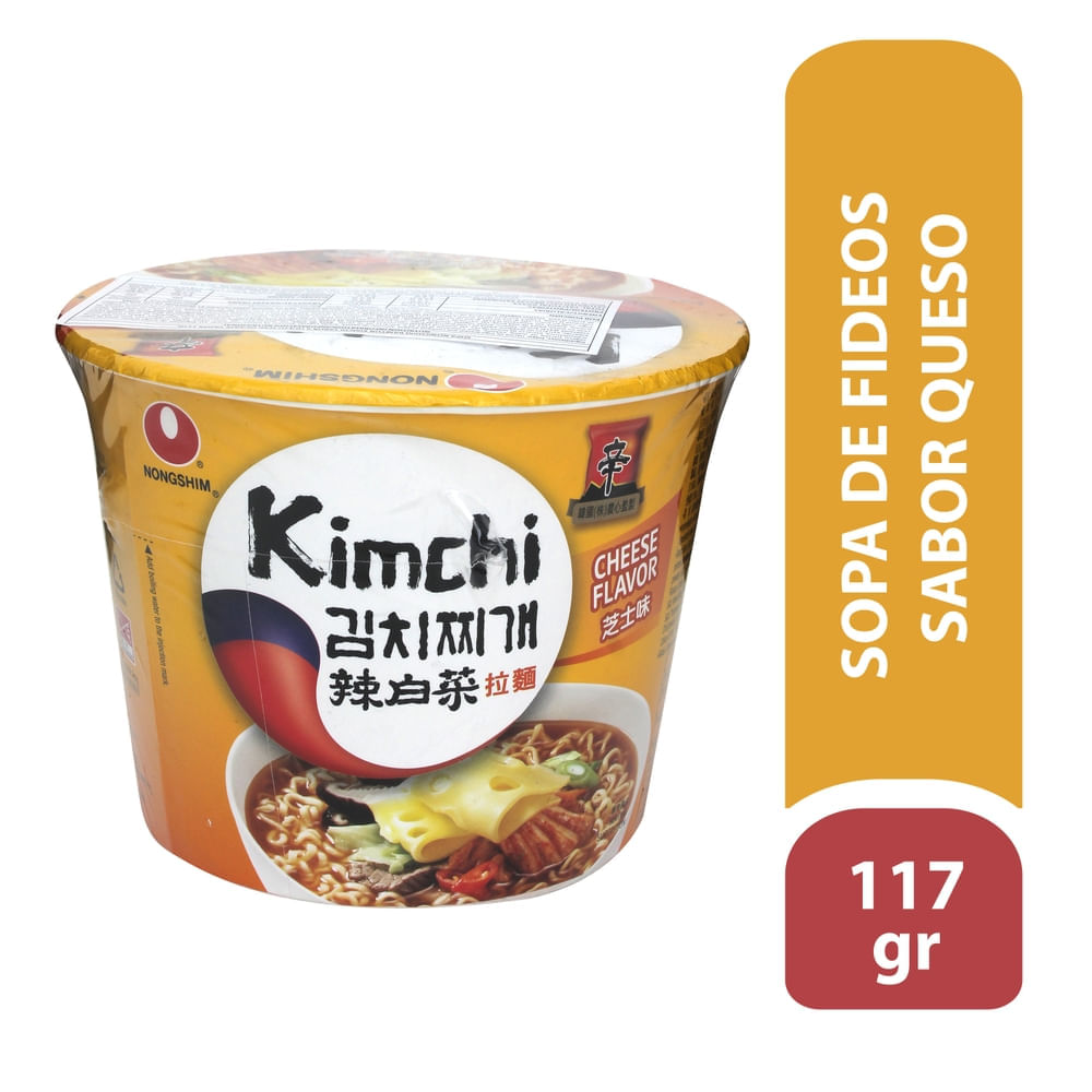 Sopa Nongshim Bigqueso   Vaso 117 Grs