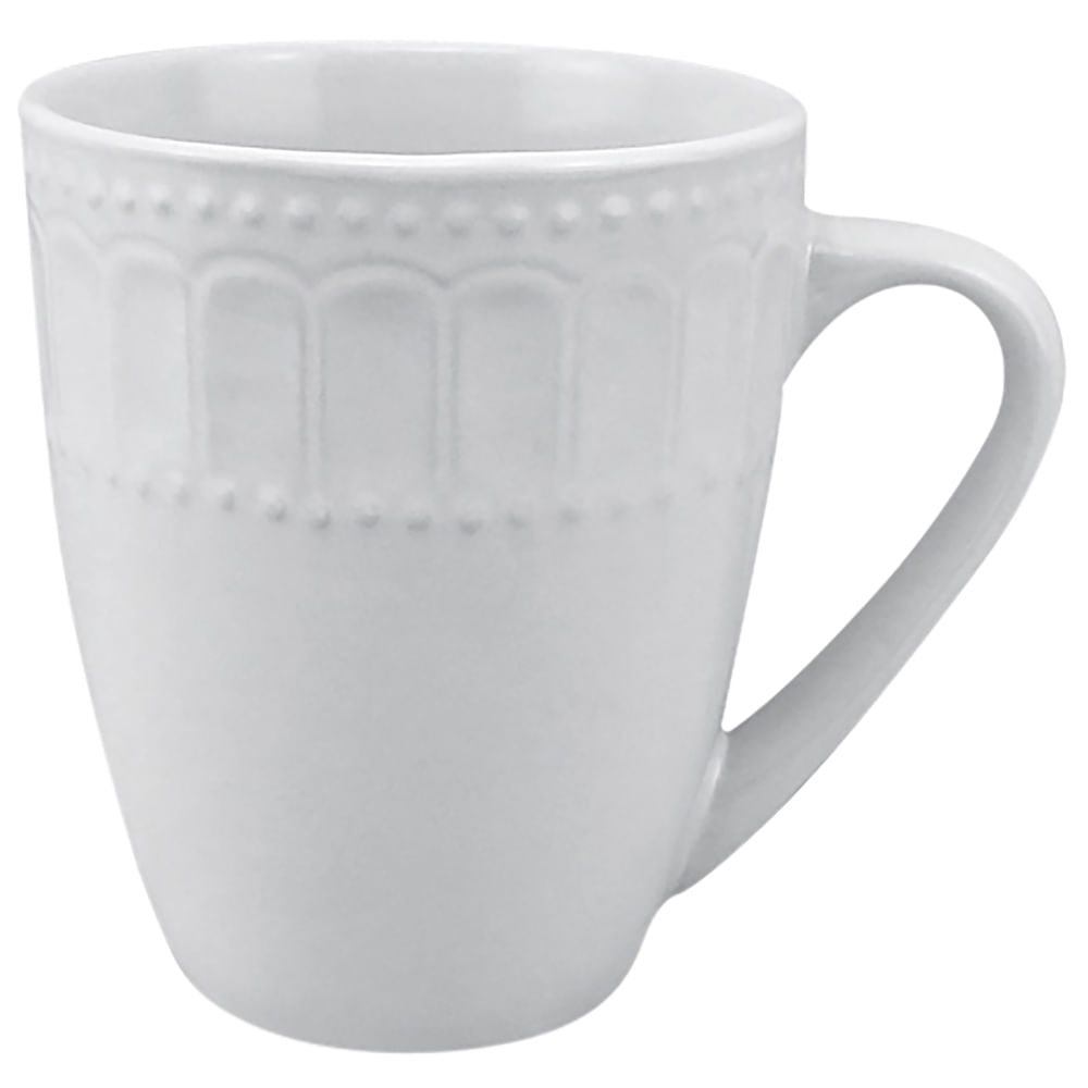 Taza embosada Mainstays color blanca - 13 oz