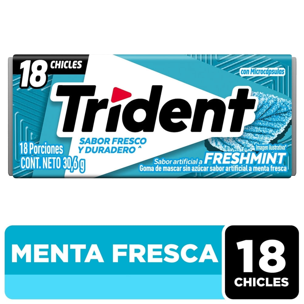 Goma De Mascar Trident Vup Sabor Freshmint - 30.6g