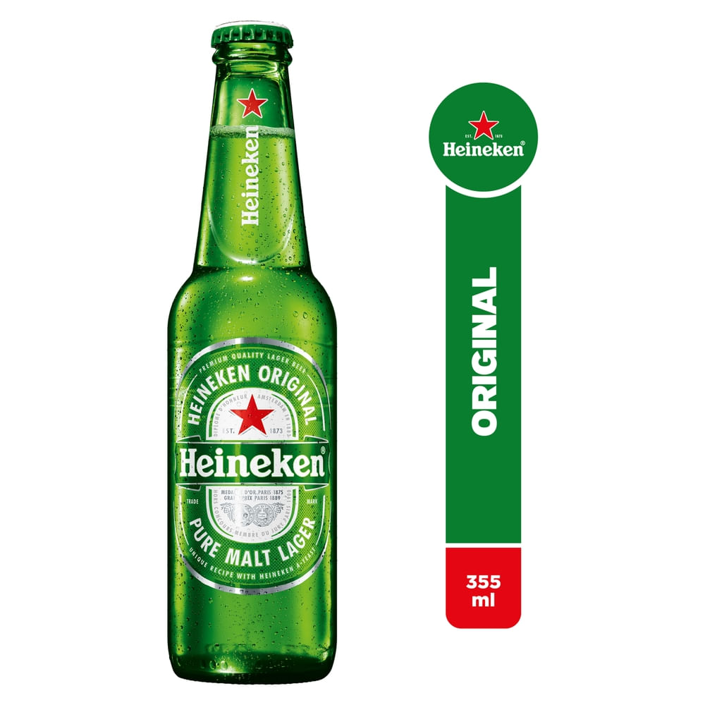 Cerveza Heineken Botella - 355 ml