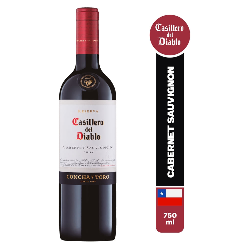 Vino Tinto Casillero del Diablo Reserve Cabernet Sauvignon - 750ml