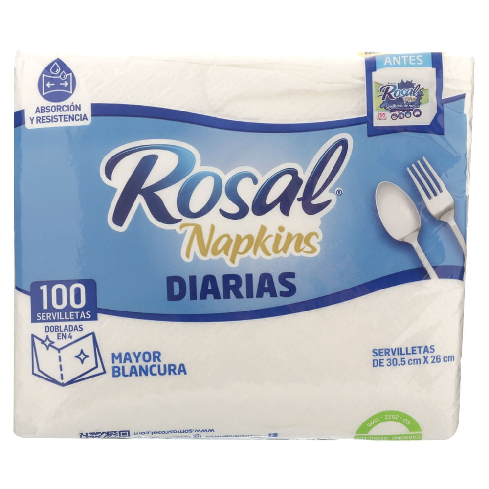 Servilletas Rosal Napkins diarias - 100 uds